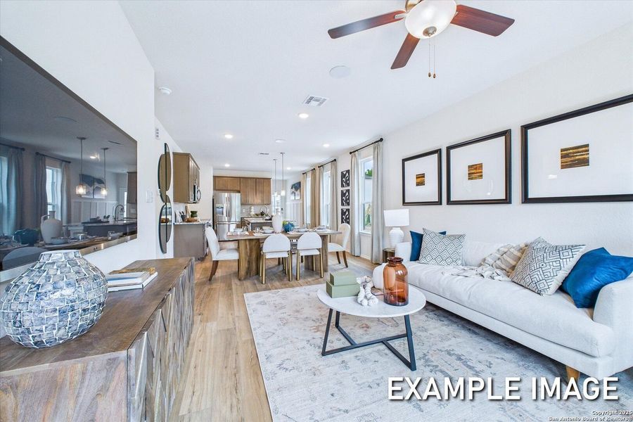 Furnished interior in a model home at Cedar Heights in San Antonio (Image 27).