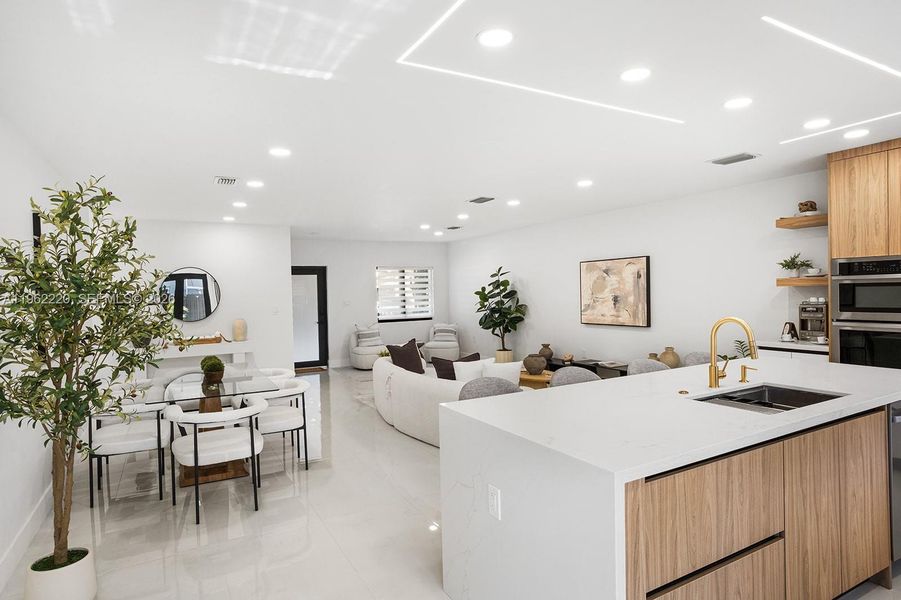 Furnished interior view inside a new home in , Miami (Image 15). Furnished interior view inside a new home in , Miami (Image 15).