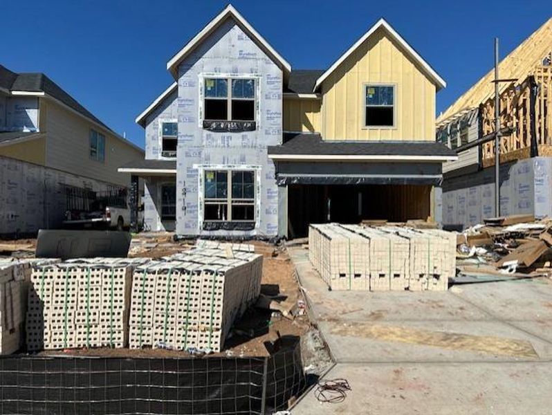 In-progress construction of a new home in Sienna 45', 50', Missouri City, TX (Image 4). In-progress construction of a new home in Sienna 45', 50', Missouri City, TX (Image 4).