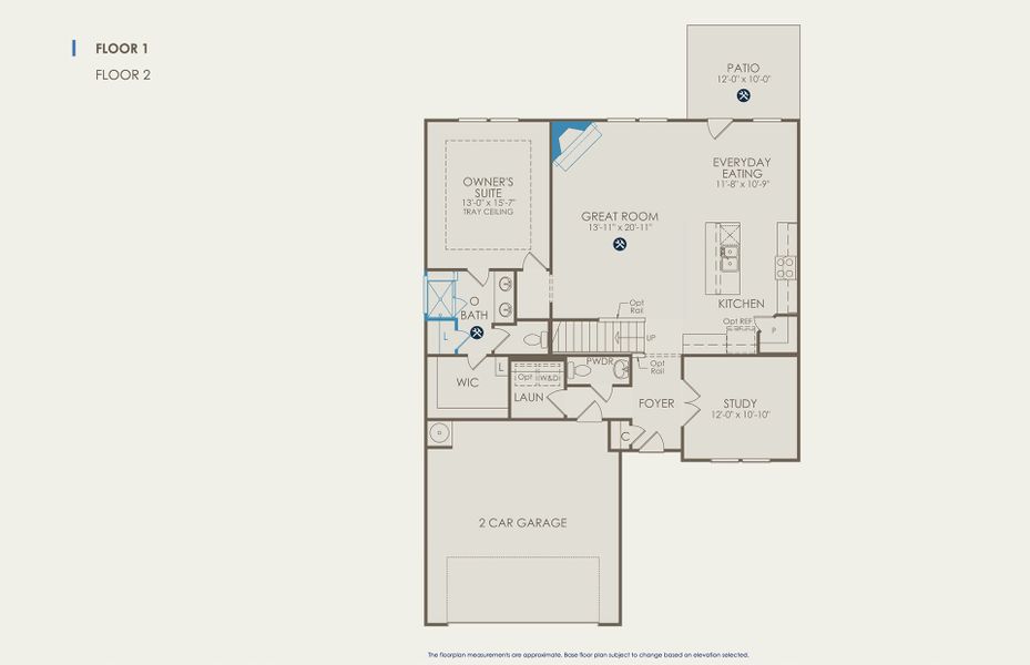 Hartwell Floor Plan, Quick Move-In Home, Floor 1