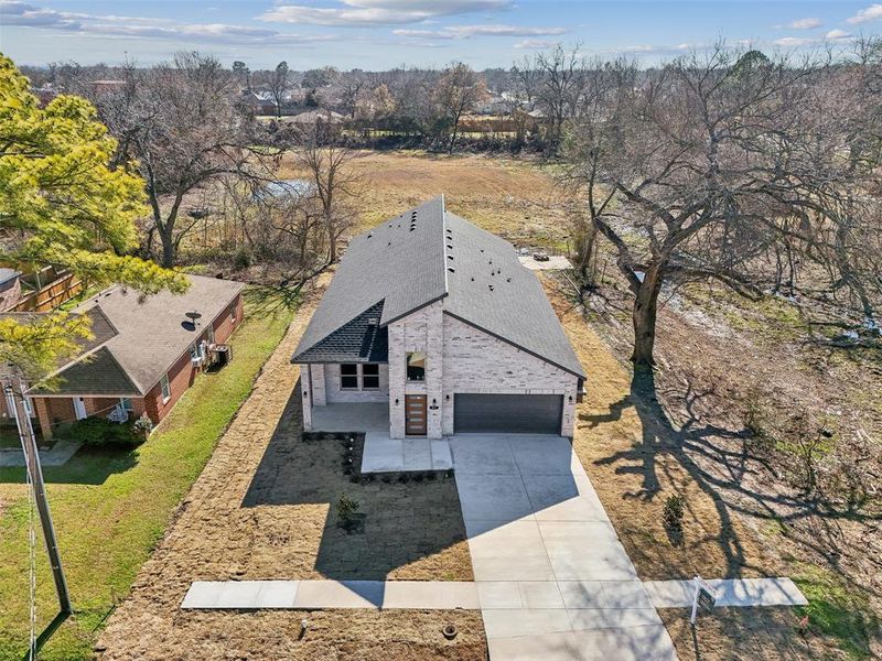 Birds eye view of property