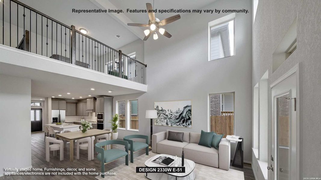 Furnished interior view inside a new home in Ladera, San Antonio (Image 4).