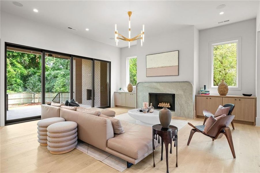 Furnished interior view inside a new home in , Alpharetta (Image 6). Furnished interior view inside a new home in , Alpharetta (Image 6).