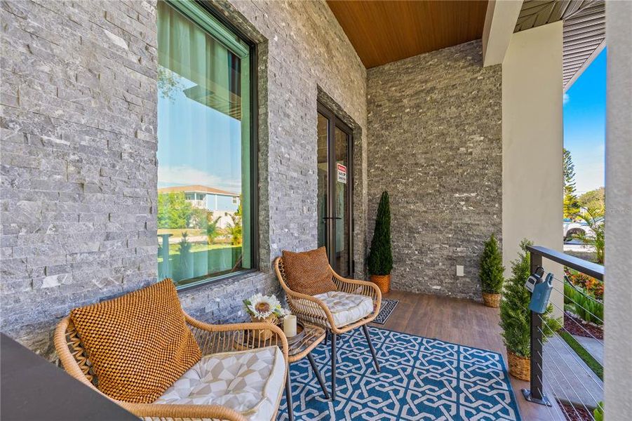 Exterior details and patio area of a home in , Gulfport (Image 34).