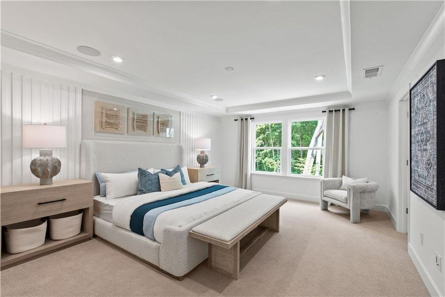 Furnished interior view inside a new home in Briar Creek, Atlanta (Image 11). Furnished interior view inside a new home in Briar Creek, Atlanta (Image 11).