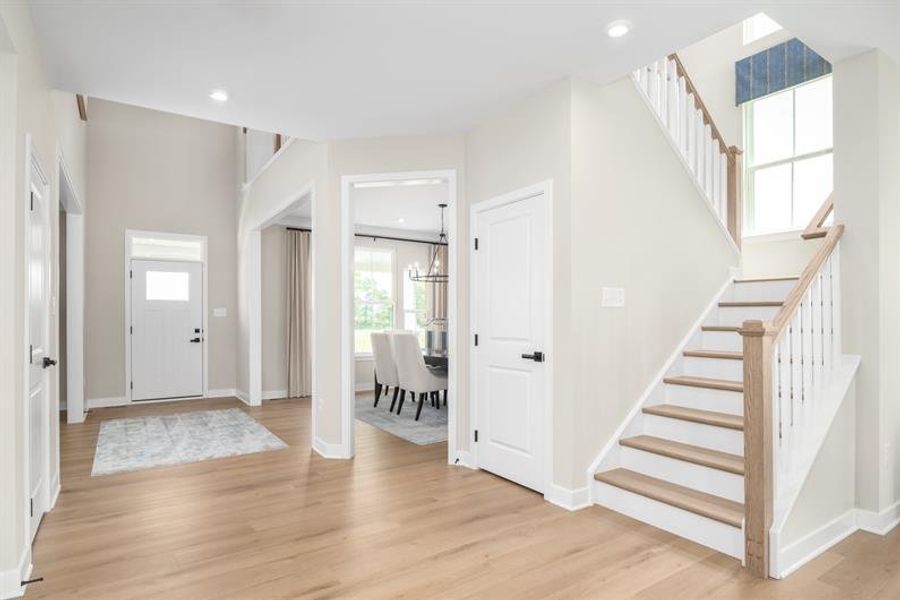 Representative unfurnished interior of a home built from the Normandy by Ryan Homes in Eagles Crest, Cornelia (Image 18).