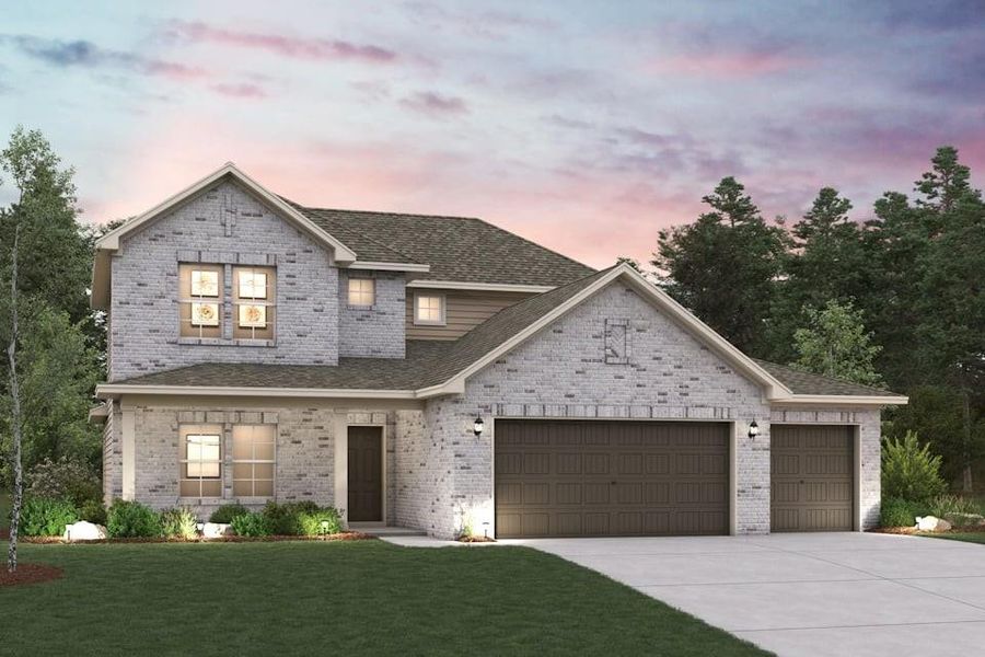 Front exterior of a home in the Prestige Collection at Overland Grove community, located in Forney, TX (Image 3).