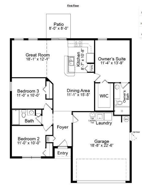 2D floor plan layout for the The Charlotte by Southern Homes in Sand Lake Groves, Bartow, FL (Image 3). 2D floor plan layout for the The Charlotte by Southern Homes in Sand Lake Groves, Bartow, FL (Image 3).