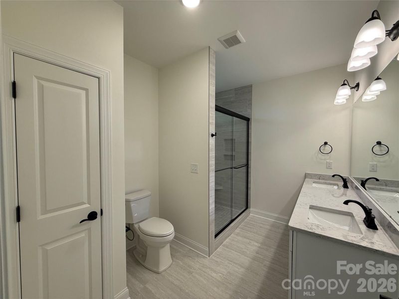 The primary bath includes a linen closet,...