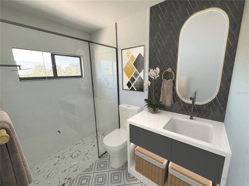 Furnished interior view inside a new home in , Rotonda West (Image 18).