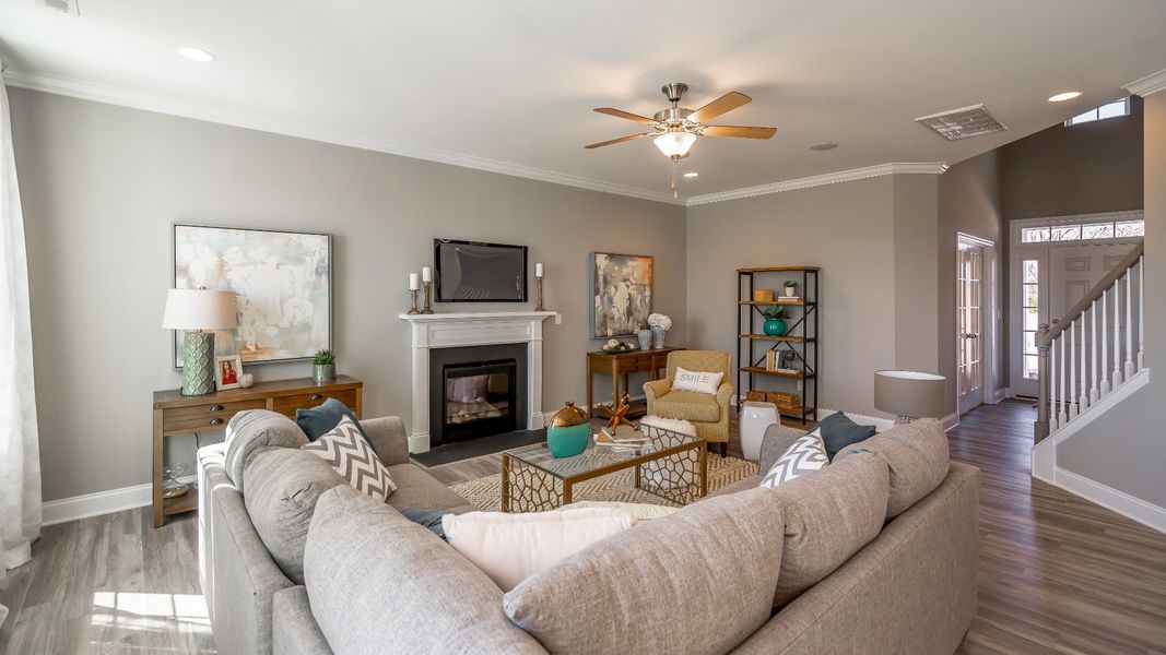 Representative furnished interior of a home built from the Cameron by DRB Homes in The Farm at Neill's Creek, Lillington (Image 8).