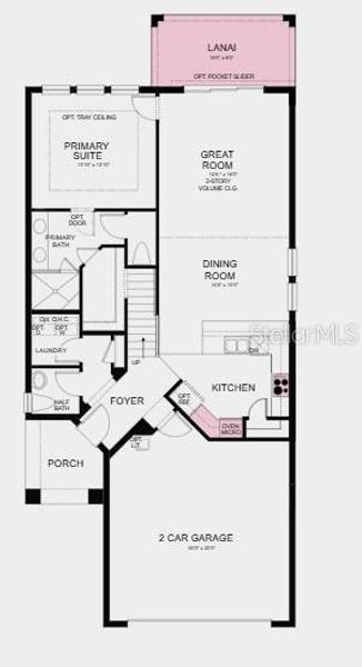 2D floor plan layout of this home in Center Lake Ranch Community Group Page, St. Cloud, FL (Image 3).