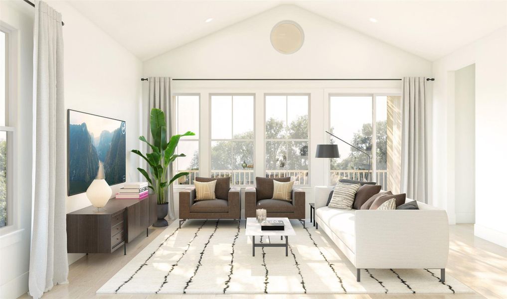 Great room (*Artist rendering used for illustration purposes only.) Great room (*Artist rendering used for illustration purposes only.)