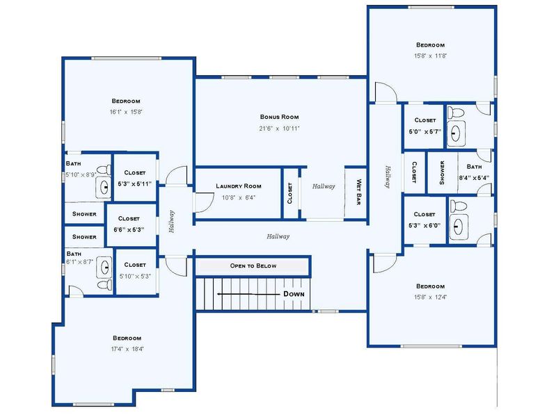 2D floor plan layout of this home in , Charlotte, NC (Image 6). 2D floor plan layout of this home in , Charlotte, NC (Image 6).