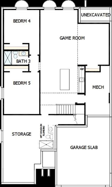 2D floor plan layout of this home in Cloverleaf – Mountainview Collection, Monument, CO (Image 7).