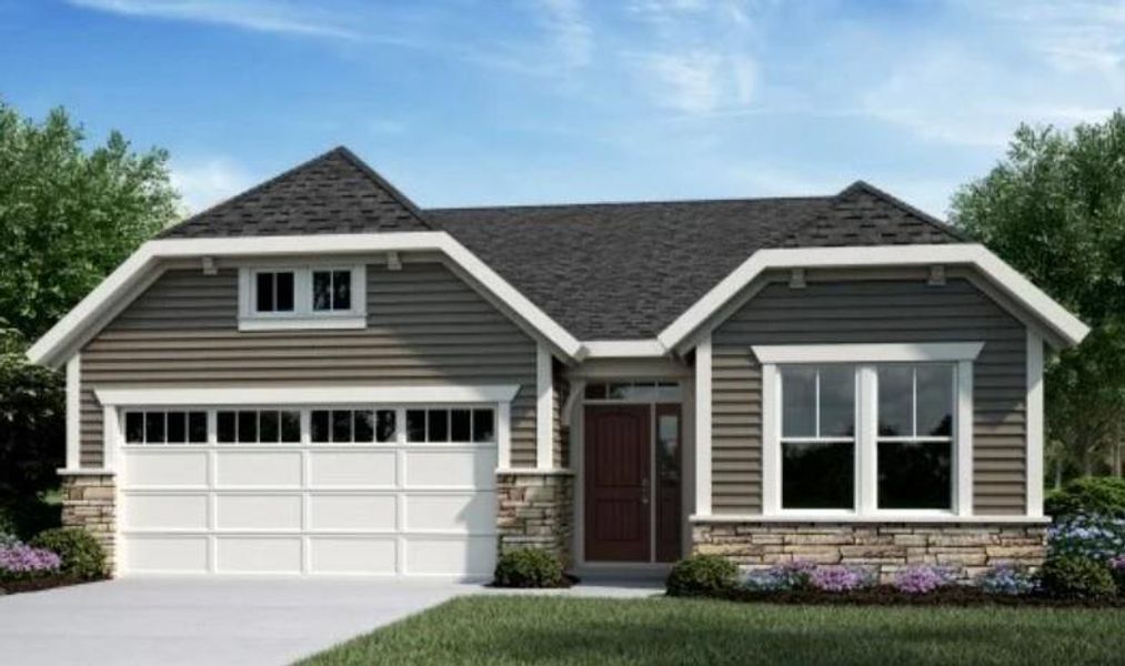 Front exterior of a new home in Easton Park, Dallas, GA, highlighting curb appeal (Image 1). Front exterior of a new home in Easton Park, Dallas, GA, highlighting curb appeal (Image 1).