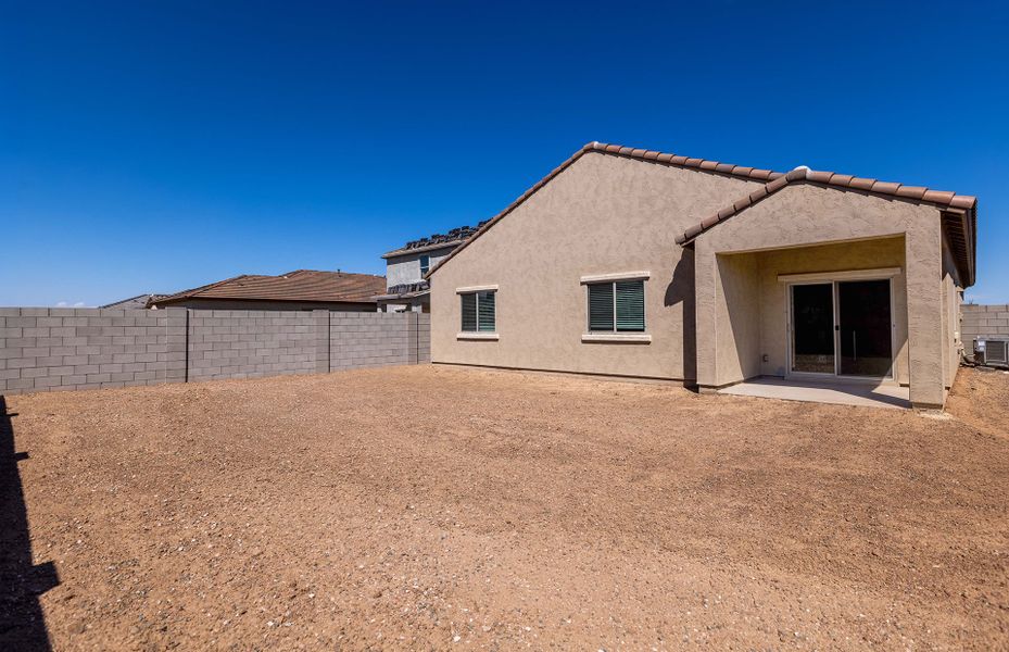 Exterior details and patio area of a home in El Rancho Santa Rosa, Maricopa (Image 4).