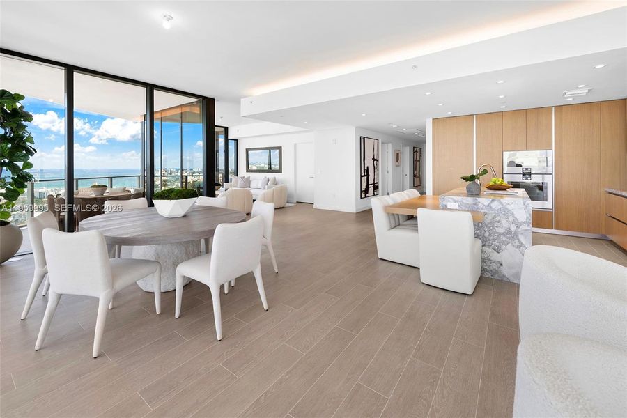 Furnished interior view inside a new home in , Miami Beach (Image 9).