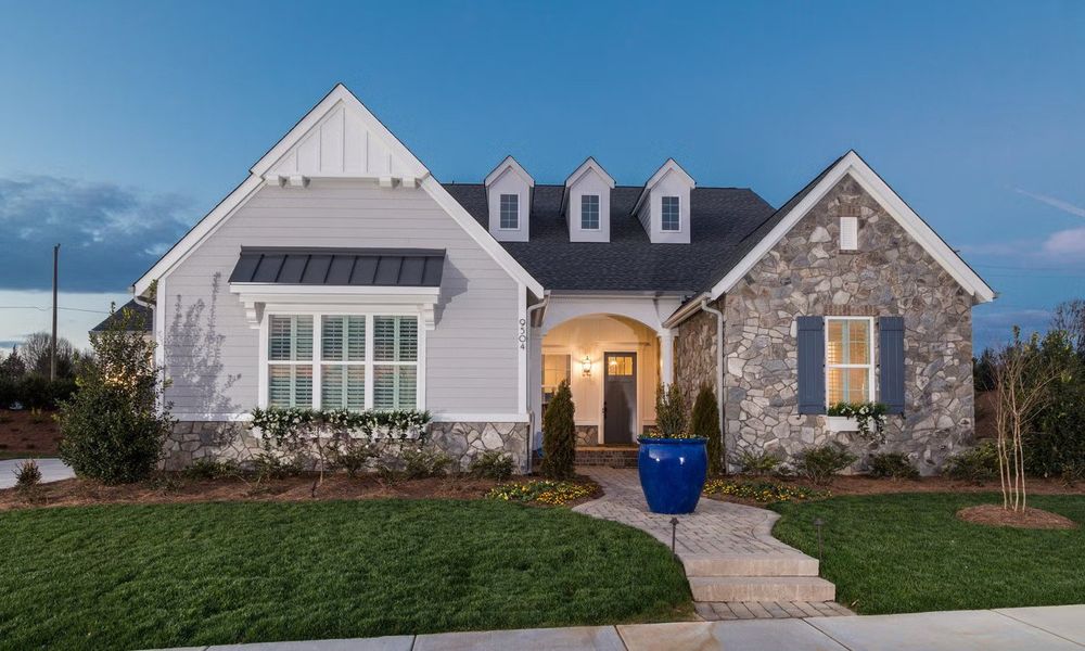 Representative exterior photo of a completed home built from the Santa Fe Ranch by Classica Homes in McLean - South Shore, Clover, SC (Image 21). Representative exterior photo of a completed home built from the Santa Fe Ranch by Classica Homes in McLean - South Shore, Clover, SC (Image 21).