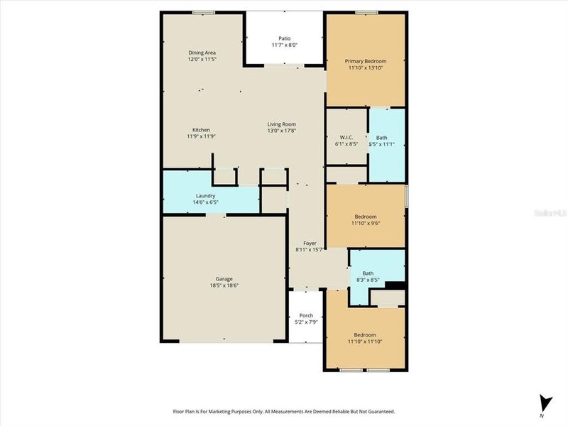 2D floor plan layout of this home in , Dunnellon, FL (Image 5).