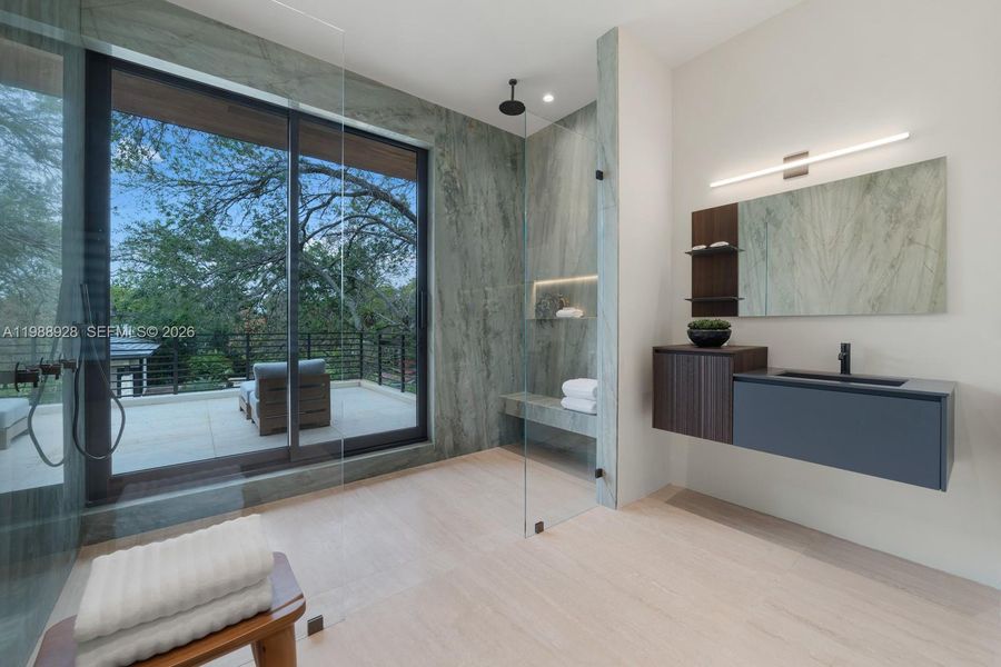 Furnished interior view inside a new home in , Miami (Image 52).