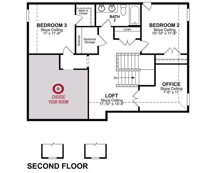 2D floor plan layout of this home in Parklands Estates, Schertz, TX (Image 2).