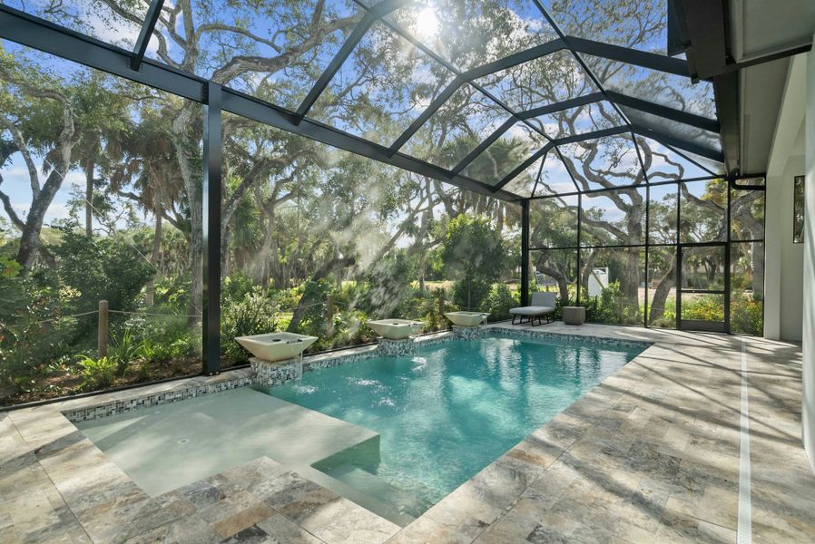 2D floor plan layout for the Seabreeze Grande by GHO Homes in Seaglass, Vero Beach, FL (Image 48).