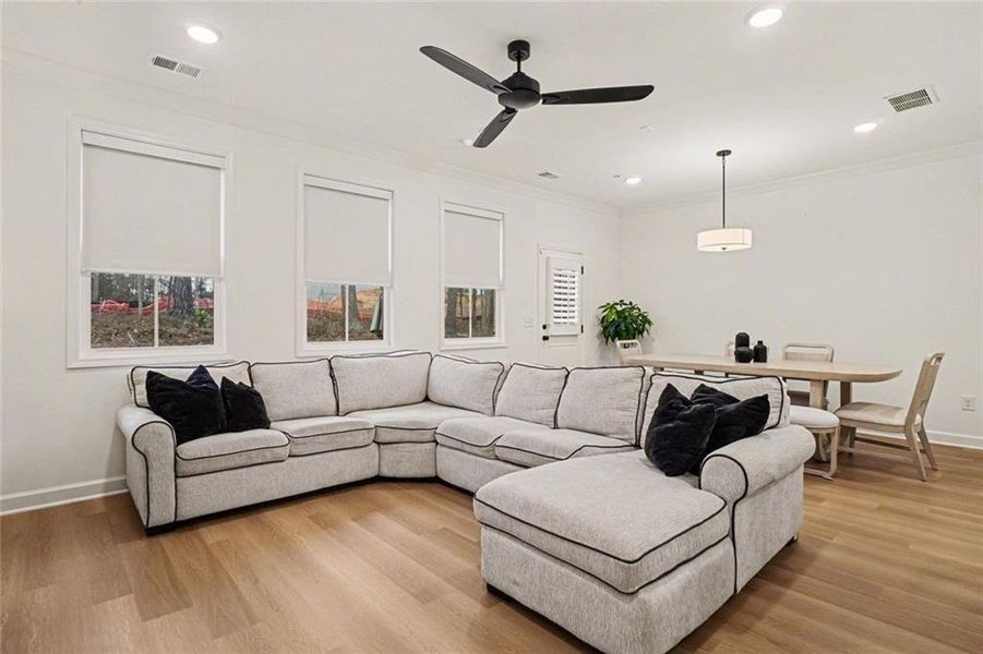 Furnished interior view inside a new home in Gates at Hamilton Grove, Marietta (Image 16). Furnished interior view inside a new home in Gates at Hamilton Grove, Marietta (Image 16).