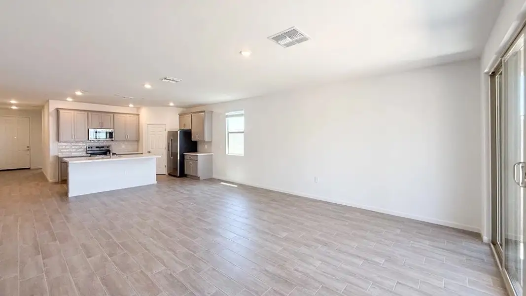 Great room and kitchen
