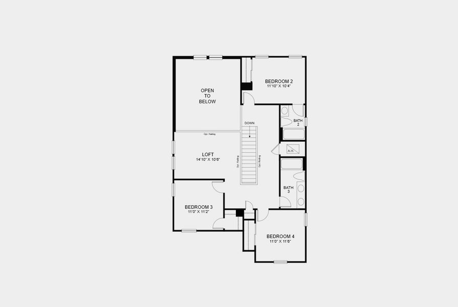 2D floor plan layout for the Santa Rosa by Taylor Morrison in Hillcrest, San Antonio, FL (Image 4). 2D floor plan layout for the Santa Rosa by Taylor Morrison in Hillcrest, San Antonio, FL (Image 4).