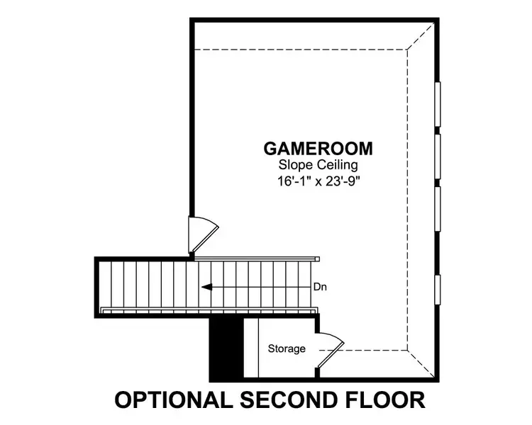 2D floor plan layout for the Fredericksburg by Beazer Homes in ARTAVIA, Conroe, TX (Image 5).