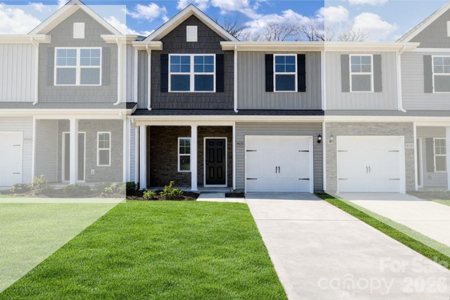 Front exterior of a new home in , Charlotte, NC, highlighting curb appeal (Image 1). Front exterior of a new home in , Charlotte, NC, highlighting curb appeal (Image 1).