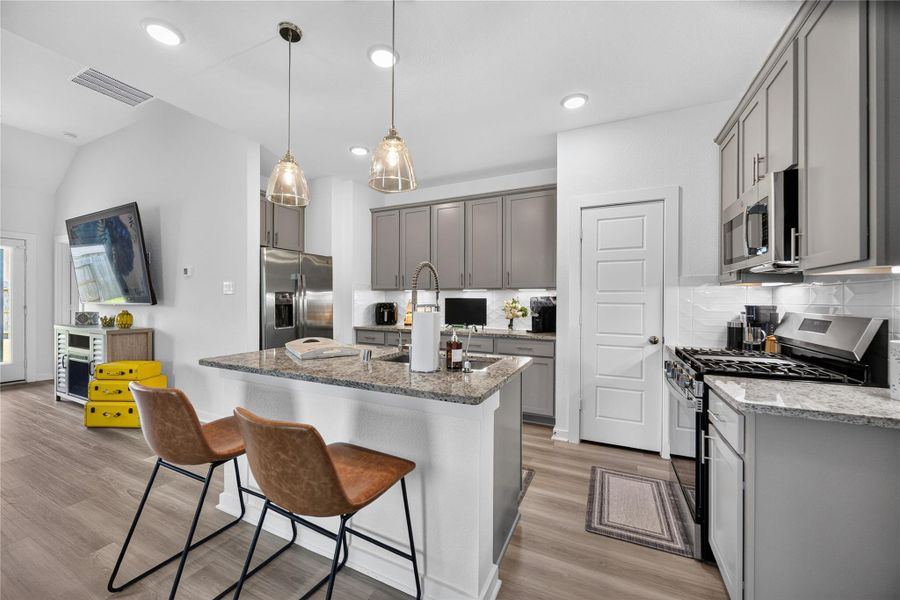 Kitchen with island