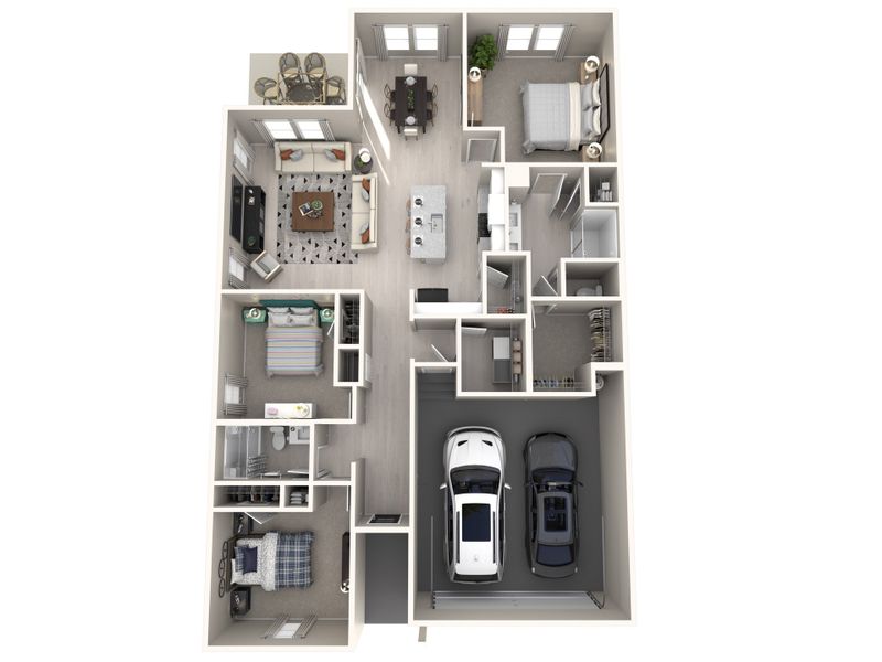 2D floor plan layout for the Chandler by Meritage Homes in Briarcreek - Legacy Series, Cane Ridge, TN (Image 4).