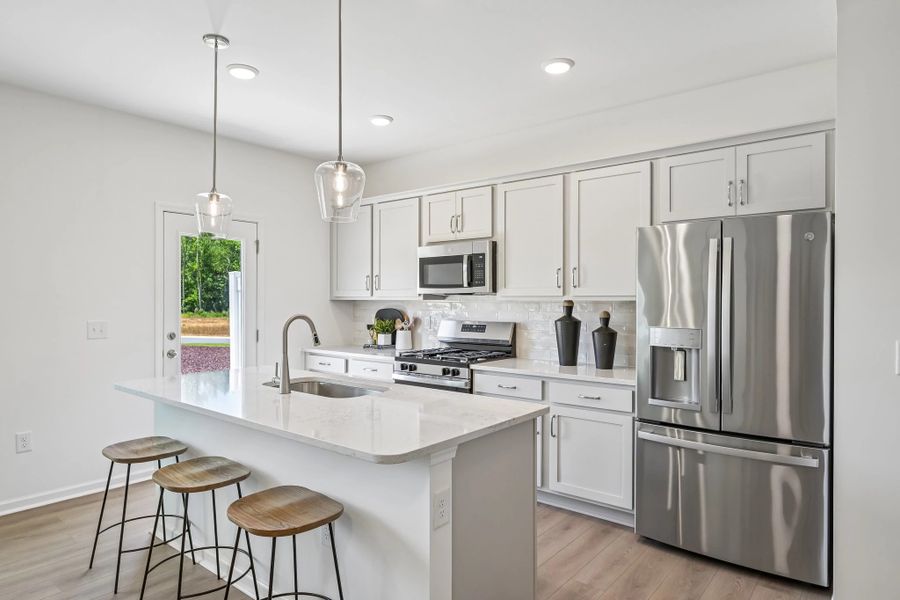Furnished interior view inside a new home in Towns at Crescent Mills, Wilson's Mills (Image 14).