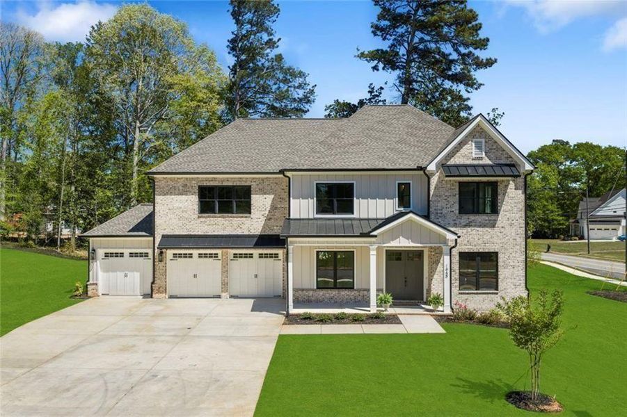 Front exterior of a new home in , Decatur, GA, highlighting curb appeal (Image 1). Front exterior of a new home in , Decatur, GA, highlighting curb appeal (Image 1).