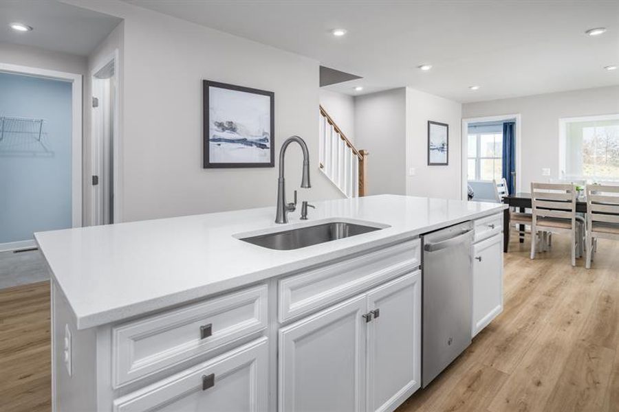 Representative furnished interior of a home built from the Grand Nassau by Ryan Homes in Hope Pointe Townhomes, North Myrtle Beach (Image 8).