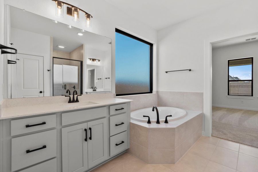 Furnished interior view inside a new home in Bridgeland 45', 50', 70', Cypress (Image 14).