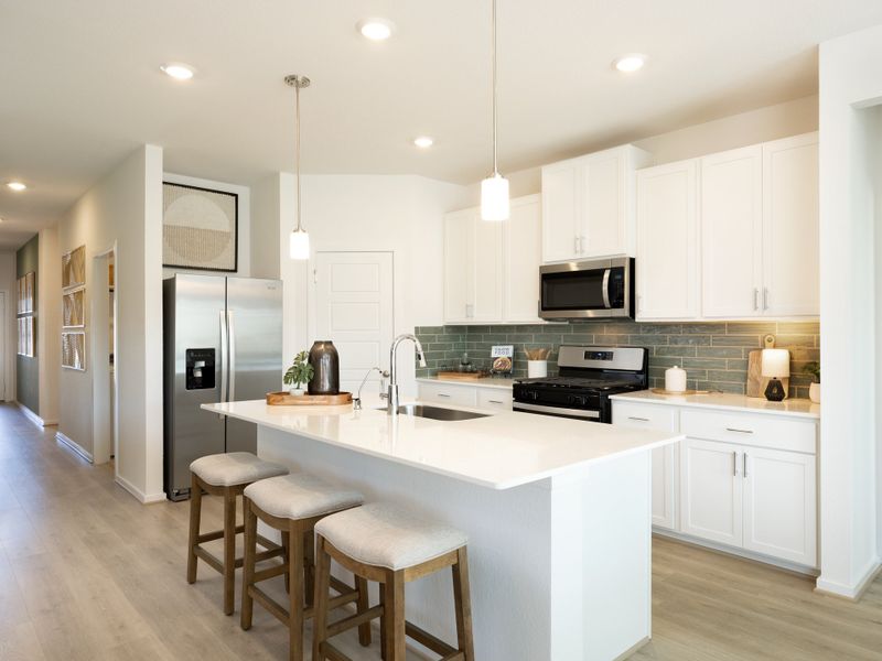 Furnished interior view inside a new home in Granger Pointe - Premier Series, Conroe (Image 5).