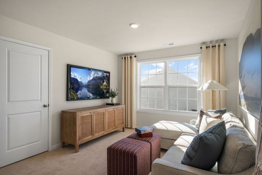 Representative furnished interior of a home built from the HAYDEN by D.R. Horton in Gretchen Pines, West End (Image 22).