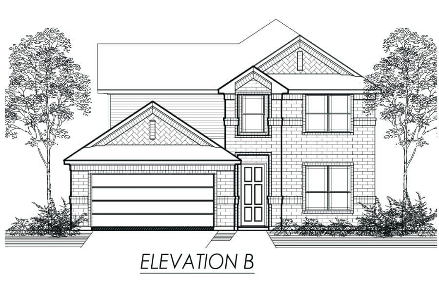 Representative rendering of the exterior for the The Tulip by Lillian Custom Homes (Image 3).