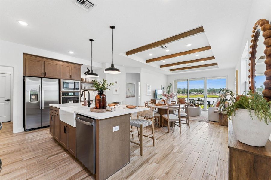 Kitchen, Great Room & Dining Area Kitchen, Great Room & Dining Area