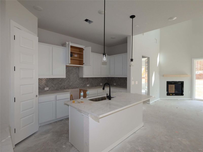 Furnished interior view inside a new home in Cedar Brook, Leander (Image 6). Furnished interior view inside a new home in Cedar Brook, Leander (Image 6).