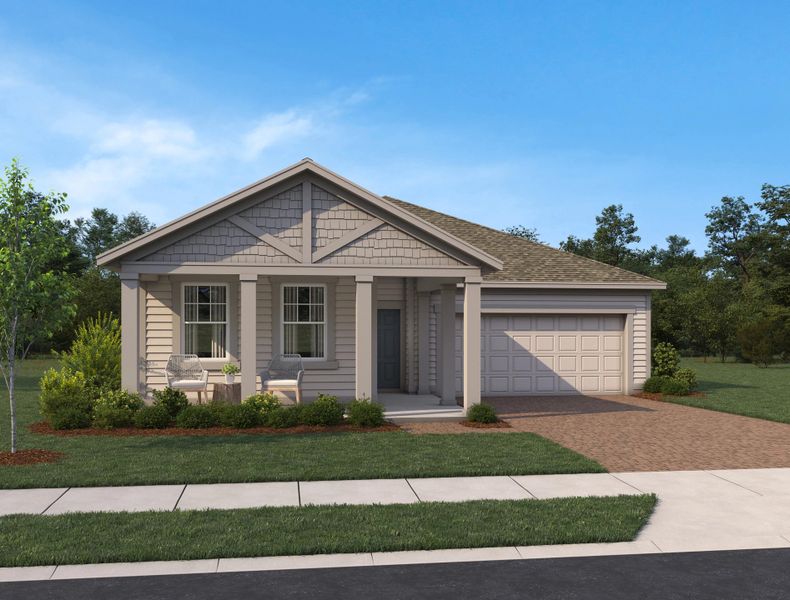 Furnished interior in a model home at Ardisia Park Traditional in New Smyrna Beach (Image 16).