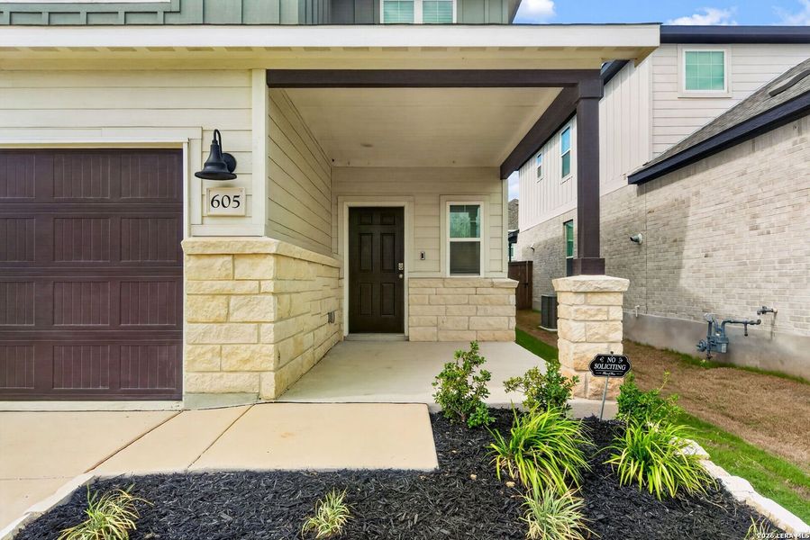 Exterior details and patio area of a home in Corley Farms, Boerne (Image 21).