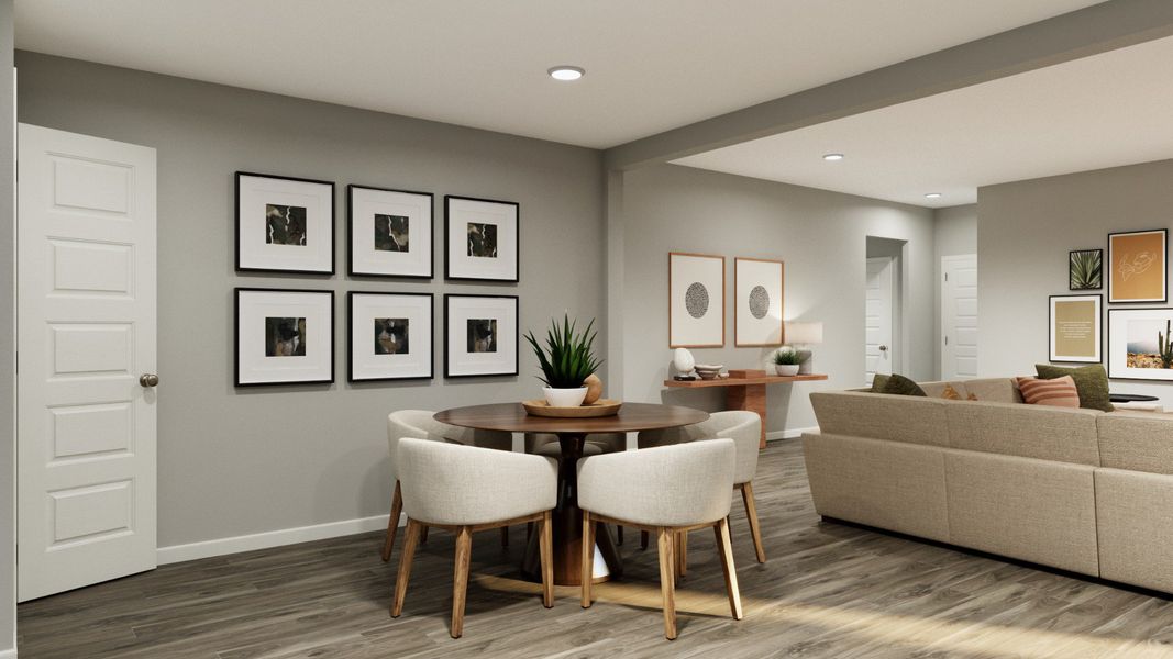 Representative furnished interior of a home built from the The Sage by Legend Homes in Cinco Lakes, San Antonio (Image 7).
