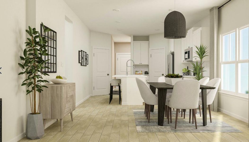 Furnished interior view inside a new home in Horizons at Carnes Crossroads | 55+, Summerville (Image 3).