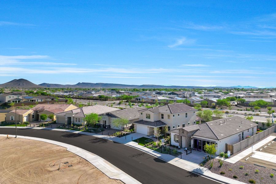 Representative exterior photo of a completed home built from the Olive by Mattamy Homes in Sereno, Peoria, AZ (Image 17).