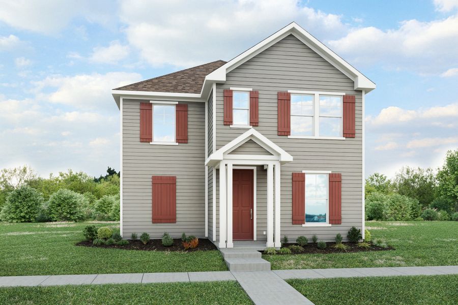 Representative exterior photo of a completed home built from the Artistry III Series - Doyle III by DRB Homes in Infinity Square, Kyle, TX (Image 1). Representative exterior photo of a completed home built from the Artistry III Series - Doyle III by DRB Homes in Infinity Square, Kyle, TX (Image 1).