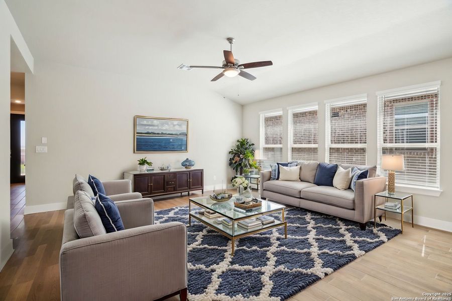 Furnished interior view inside a new home in Comanche Ridge, San Antonio (Image 7). Furnished interior view inside a new home in Comanche Ridge, San Antonio (Image 7).